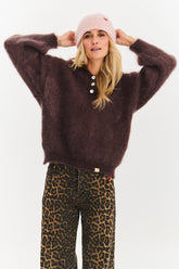 Tenebra mohair polo sweater